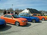 Mazdas on Montrose Beach: March 29, 2008