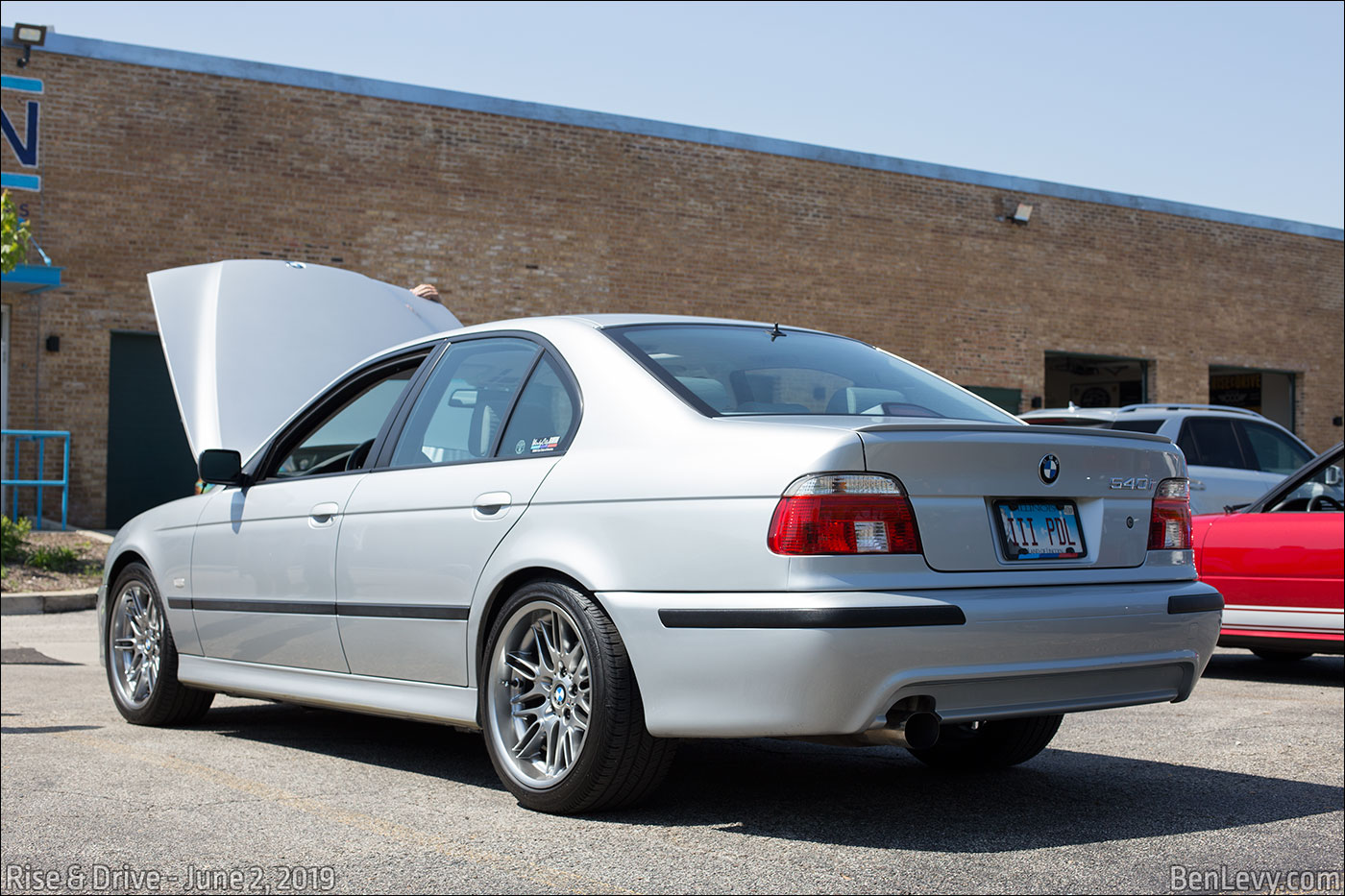 Silver E39 BMW 540i with MSport package