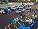 Drone footage of Addison Portillo’s car meet