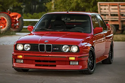 Front of Clean Red E30 BMW M3
