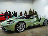 Lime Green Ford GT at Alpha Garage Chicago