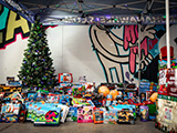 Toys Collected at the Super Car Toy Drive at Alpha Garage Chicago