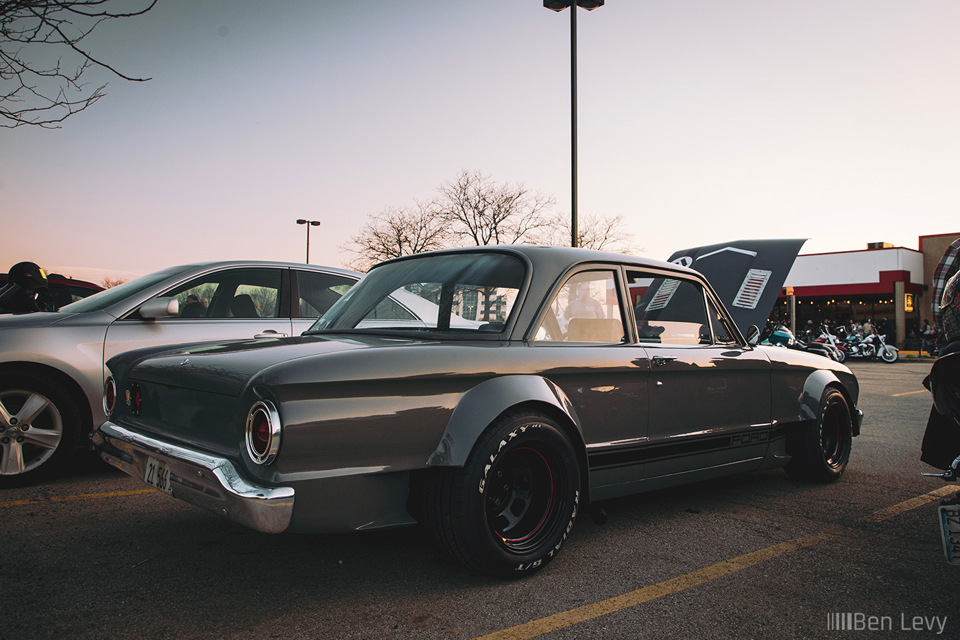 Grey Ford Falcon at Car Meet in Lombard, IL