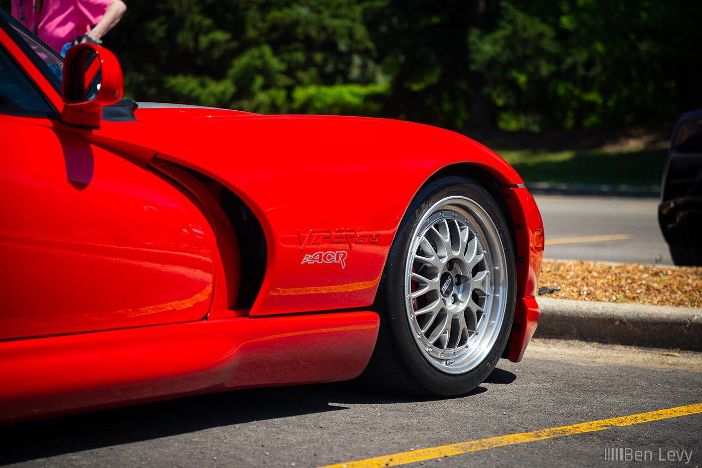 Front Fender of Red Dodge Viper ACR