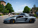 Grey Lamborghini Aventador at The Drake Hotel Oak Brook