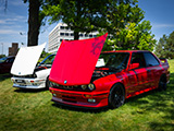 White and Red BMW E30s at The Drake Hotel Oak Brook