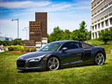 Grey Audi R8 on the grass at The Drake Hotel Oak Brook
