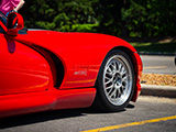 Front Fender of Red Dodge Viper ACR