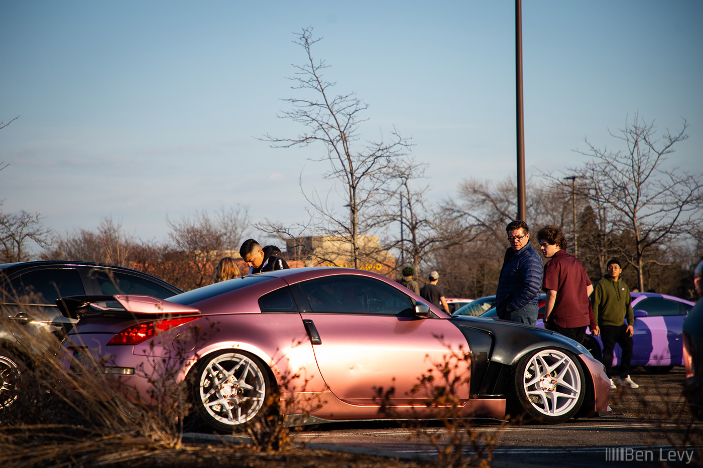 Pink Nissan 350Z at Cars and Culture Meet