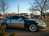 Silver Nissan 350Z Passing Through