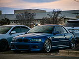 Blue E46 Convertible with Hard Top