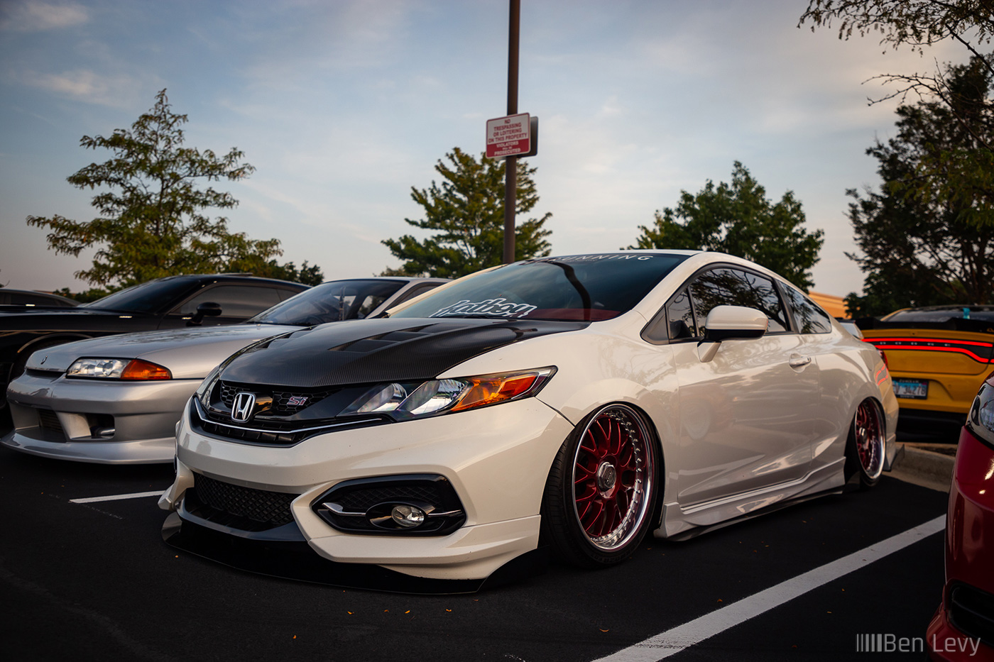 Bagged Honda Civic Si Coupe at Cars and Culture Mee