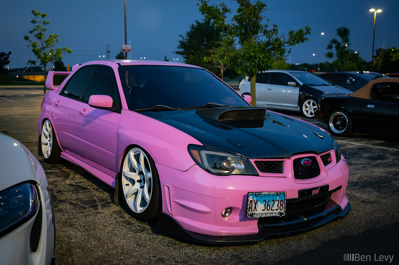 Pink Subaru WRX at Cars and Culture Meet
