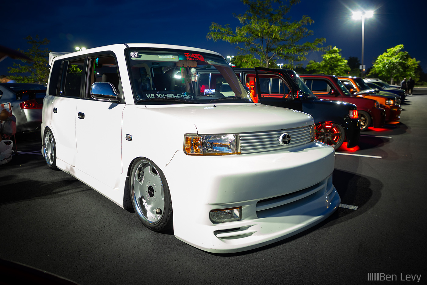White Scion xB at Cars and Culture Meet