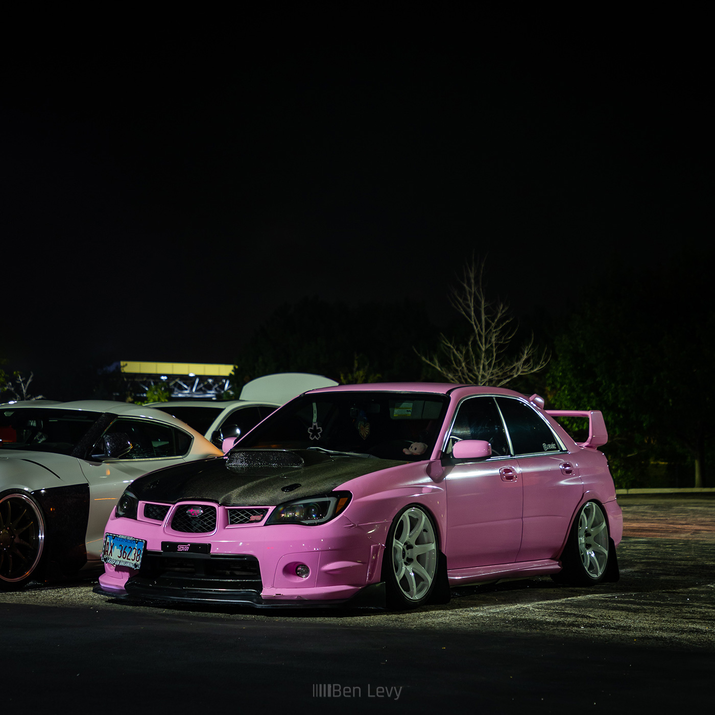 Pink Bagged Subaru WRX STI