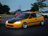 Yellow Honda Civic Hatchback