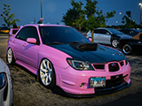 Pink Subaru WRX at Cars and Culture Meet
