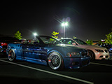 Pair of BMW M3s at a Car Meet at Night
