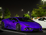 Purple Lamborghini Huracán EVO
