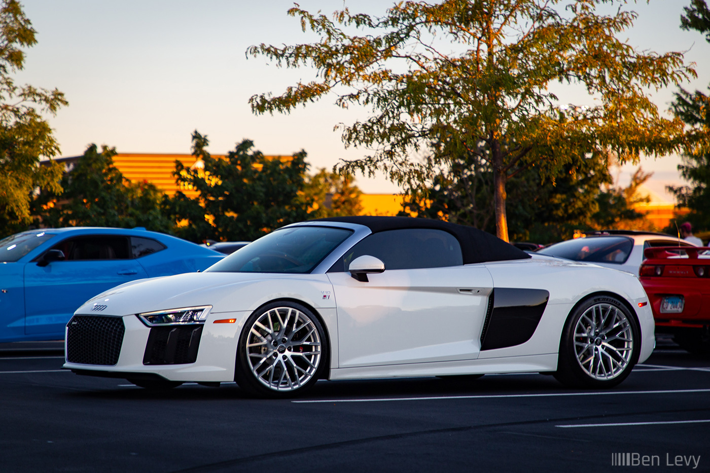 White Audi R8 Spyder at Twin Peaks Tuesdays