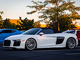 White Audi R8 Spyder at Twin Peaks Tuesdays