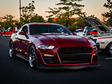 Maroon Ecoboost Ford Mustang