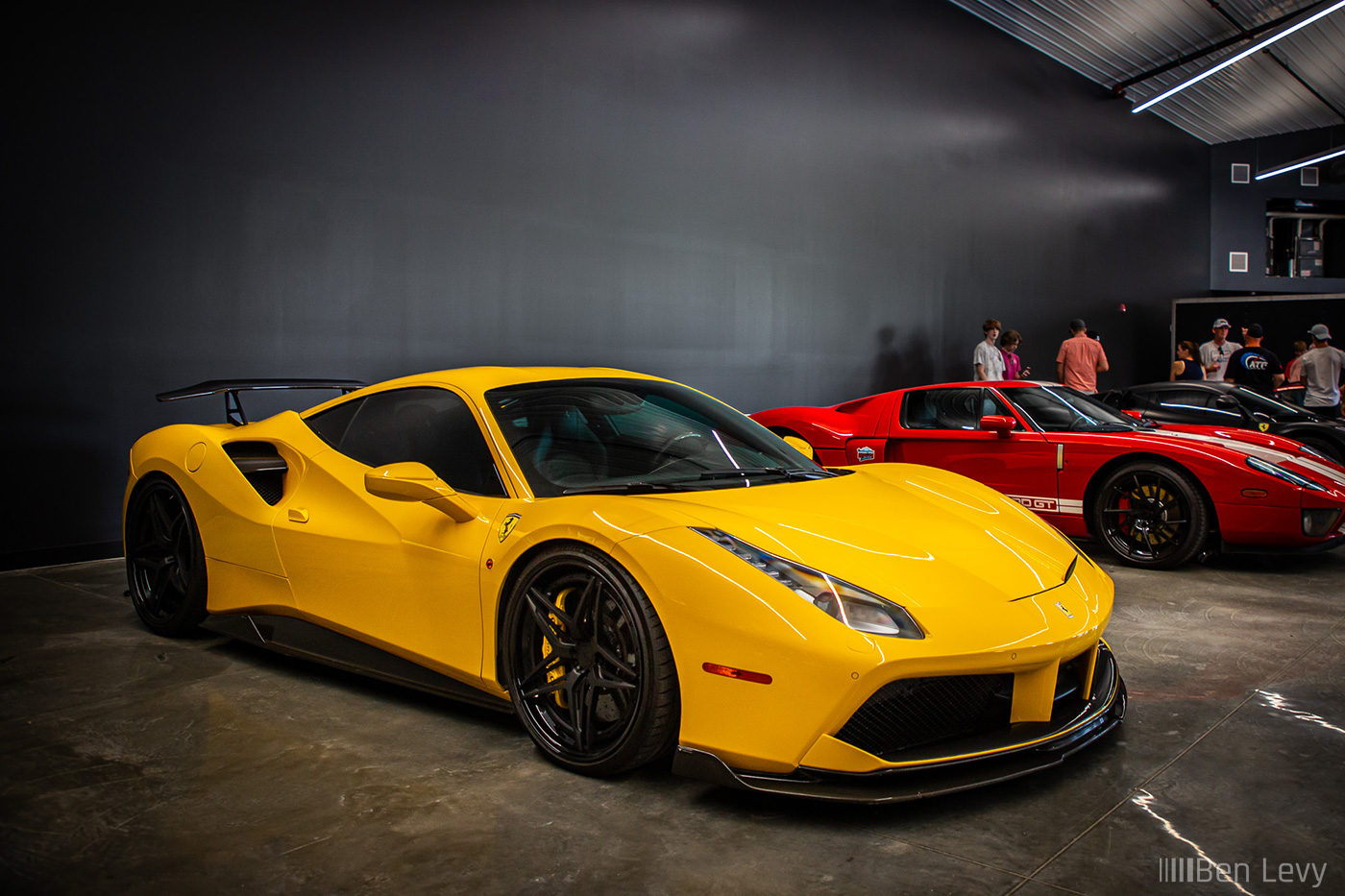 Yellow Ferrari 488 at The Hamilton Collection