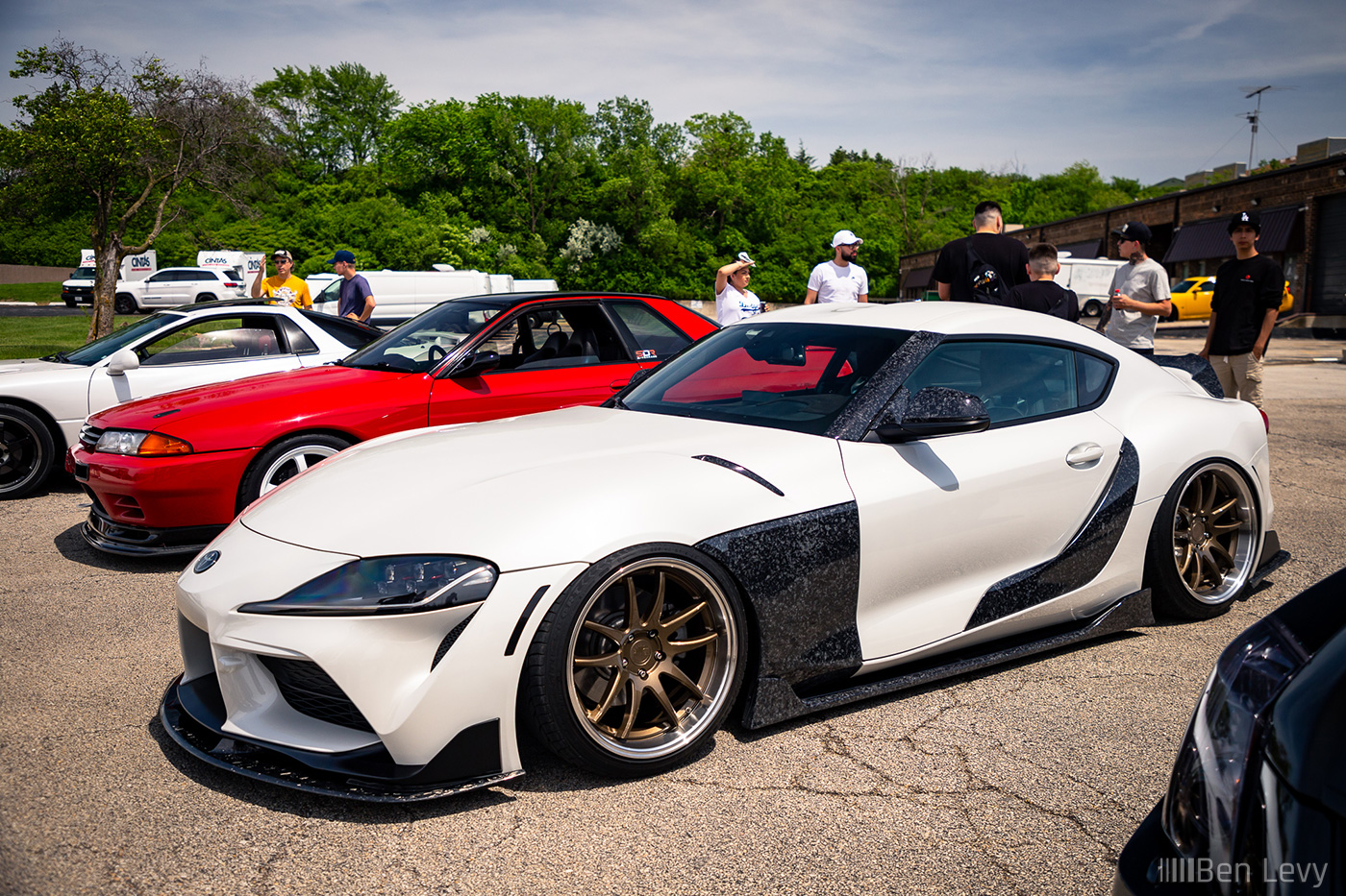 Bagged Mk4 Toyota Supra with Composite Carbon Wrap