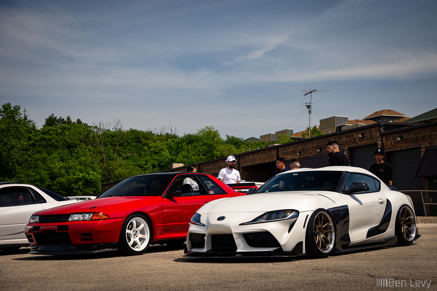 White Skyline GT-R and White Toyota Supra