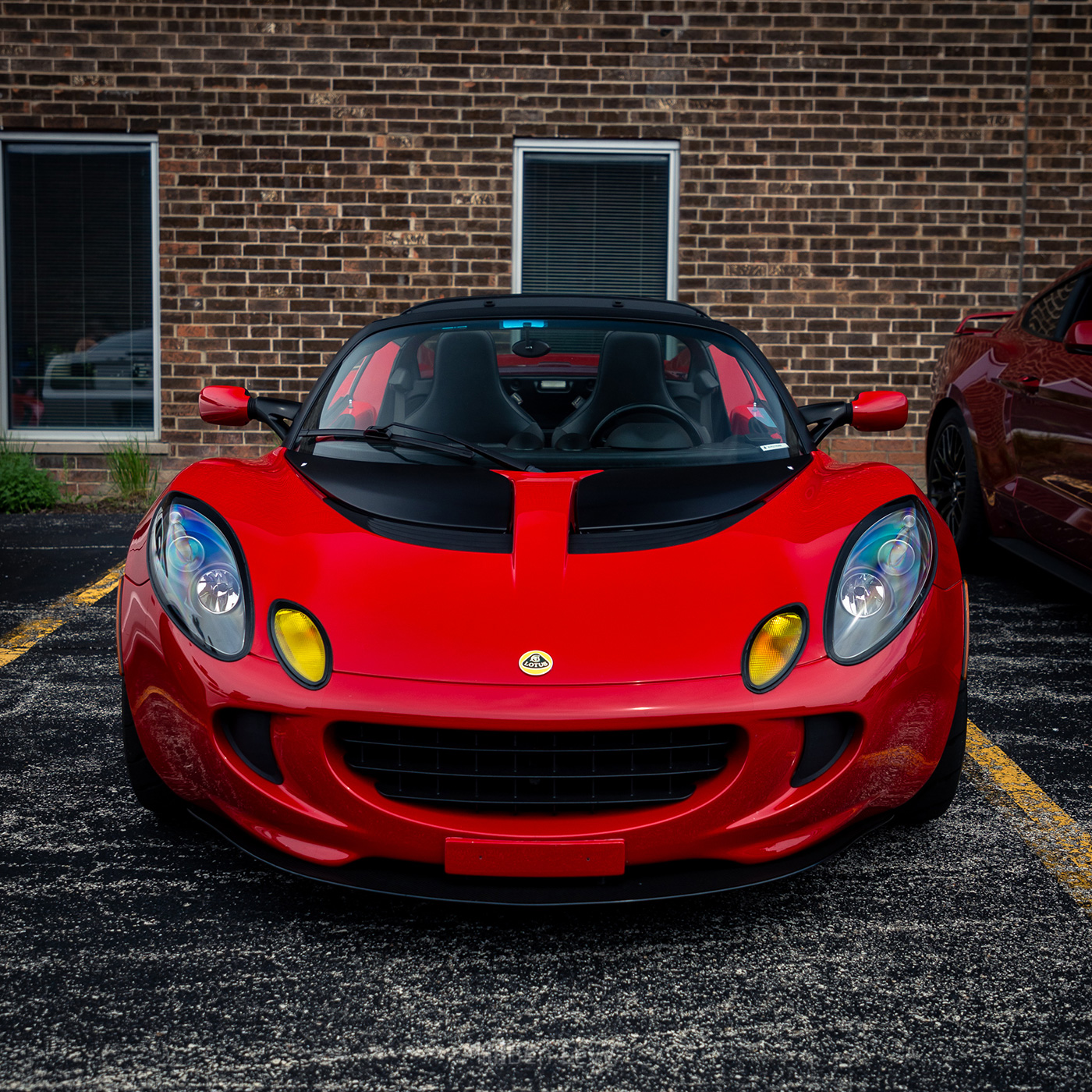 Front of Red Lotus Elise