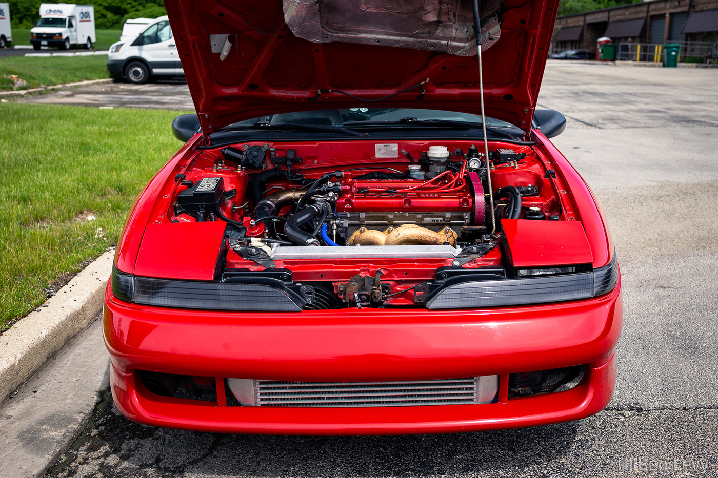 Red Eagle Talon with Hood Open at Chicago Auto Pros