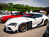 Bagged Mk4 Toyota Supra with Composite Carbon Wrap