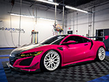 Pink Acura NSX at Chicago Auto Pros Season Opener