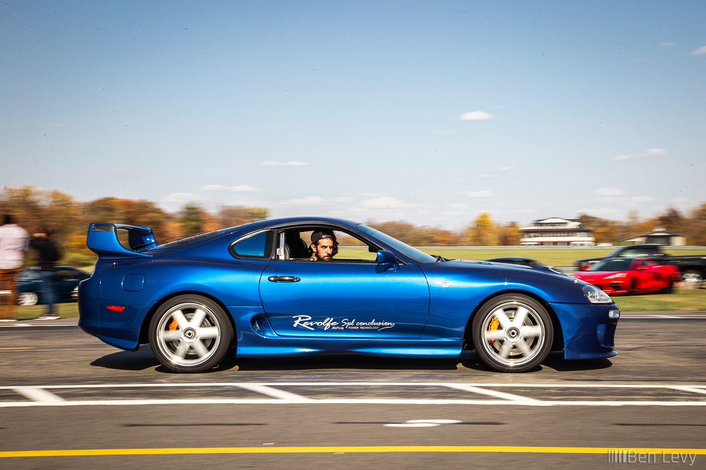 Blue Toyota Supra with ABFlug Kit at Autobahn Country Club