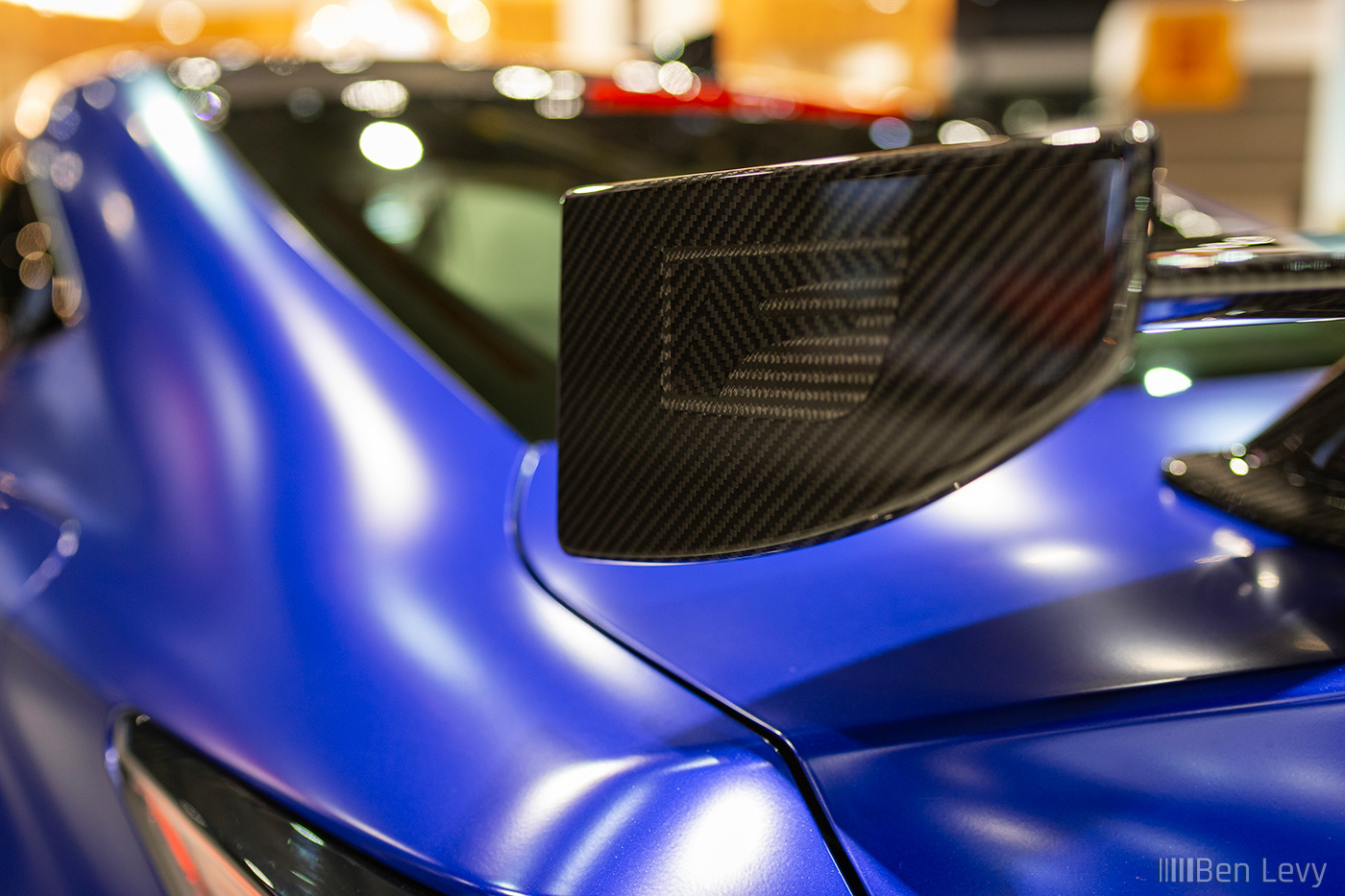 End of Carbon Fiber Wing on Lexus RC F Track Edition