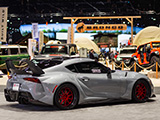 Grey Widebody GR Supra at the Chicago Auto Show