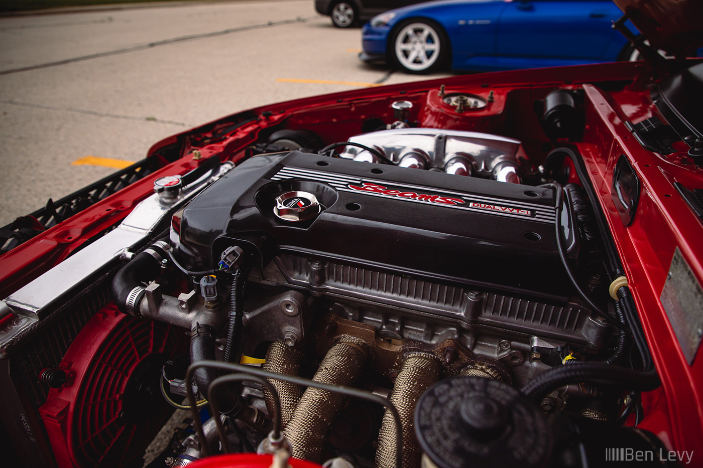 Beams Engine in Red Corolla