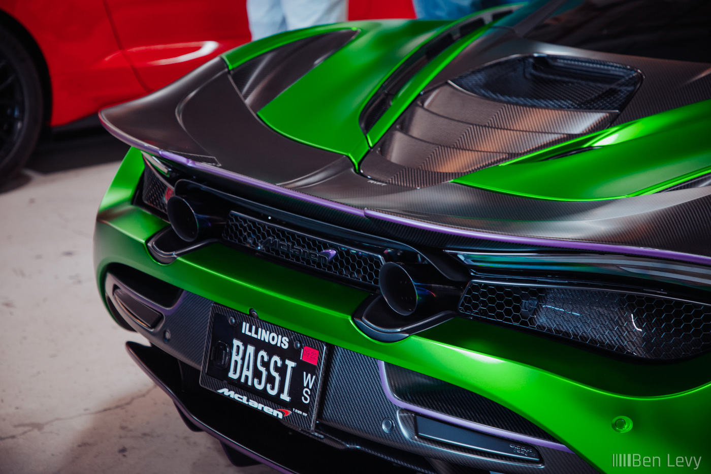 Carbon Fiber Bits on Rear of McLaren 720S