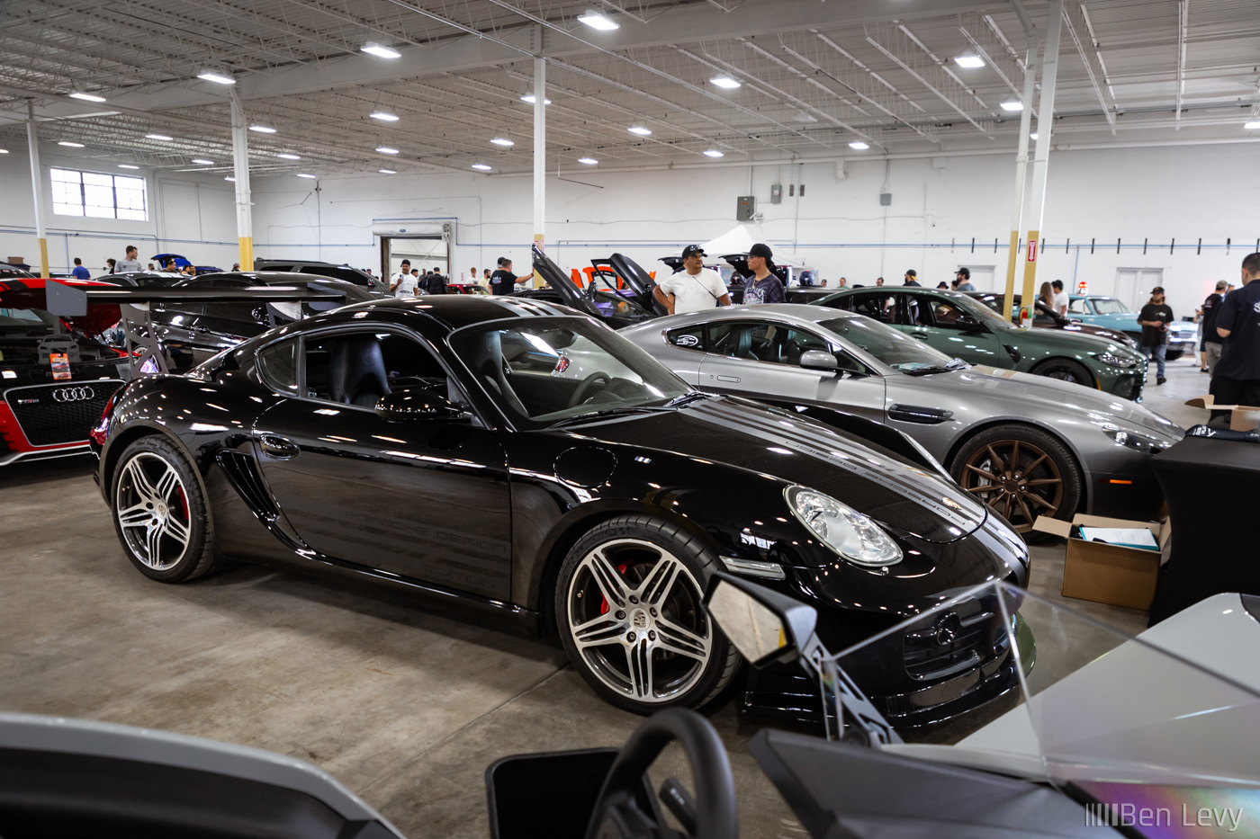 Black Porsche Cayman S at Supercars for Charity