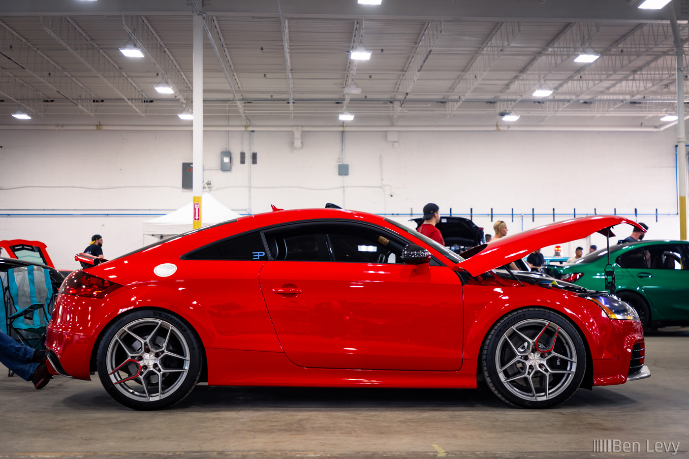 Side of Red Audi TT-RS