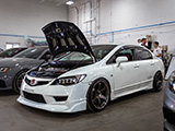 Supercharged White Civic Si
