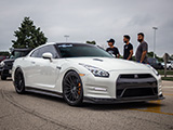 White Nissan GT-R with Rounin Syndacite