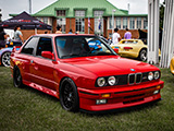 Red E30 BMW M3 at Chitown Exotics Show at North Point Marina