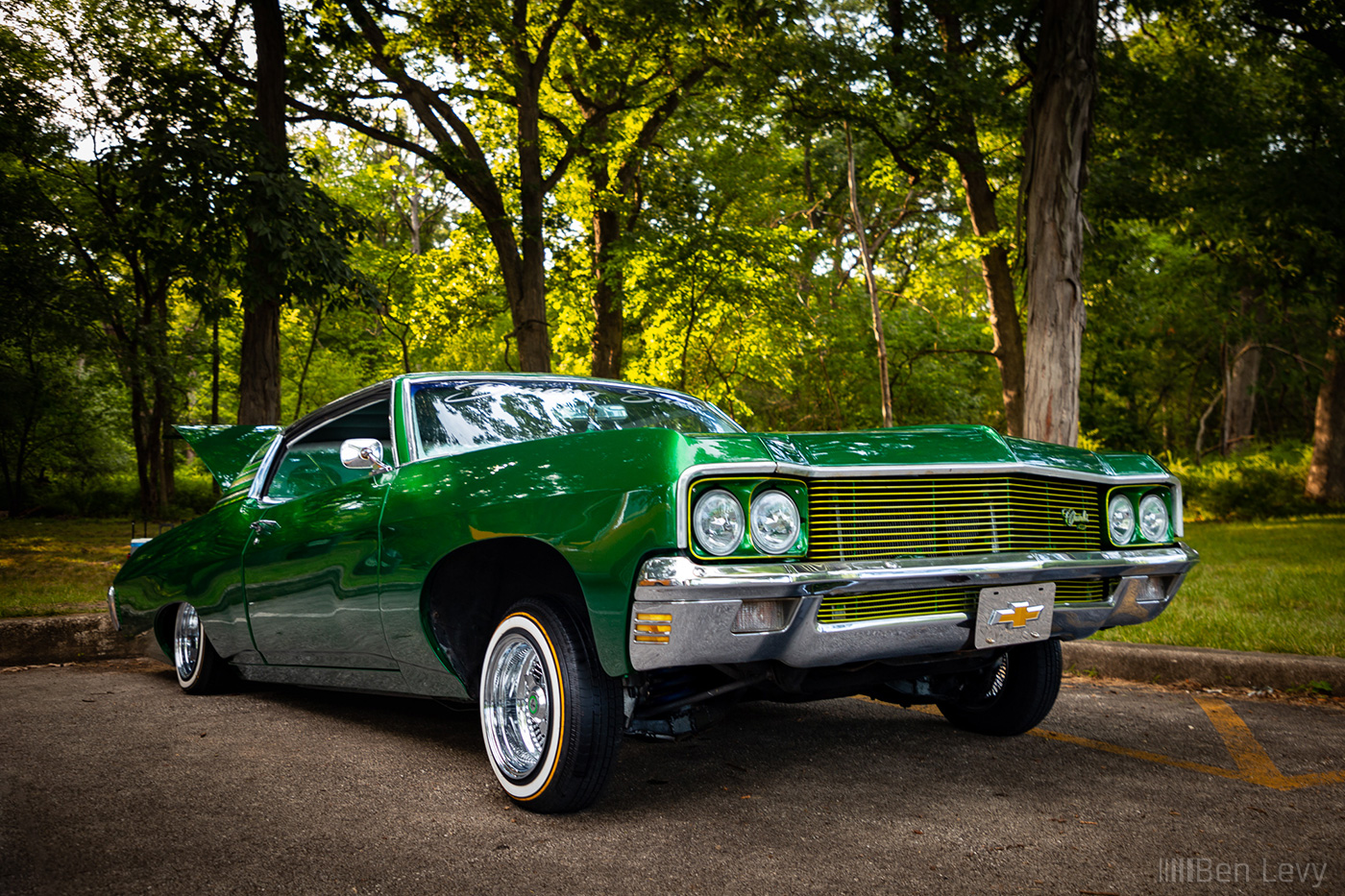 Lowrider Chevy Caprice with Custom Green Paint