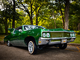Lowrider Chevy Caprice with Custom Green Paint