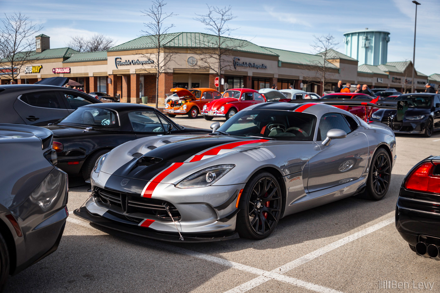 Silver Dodge Viper ACR at Cold Brewed Cars & Coffee
