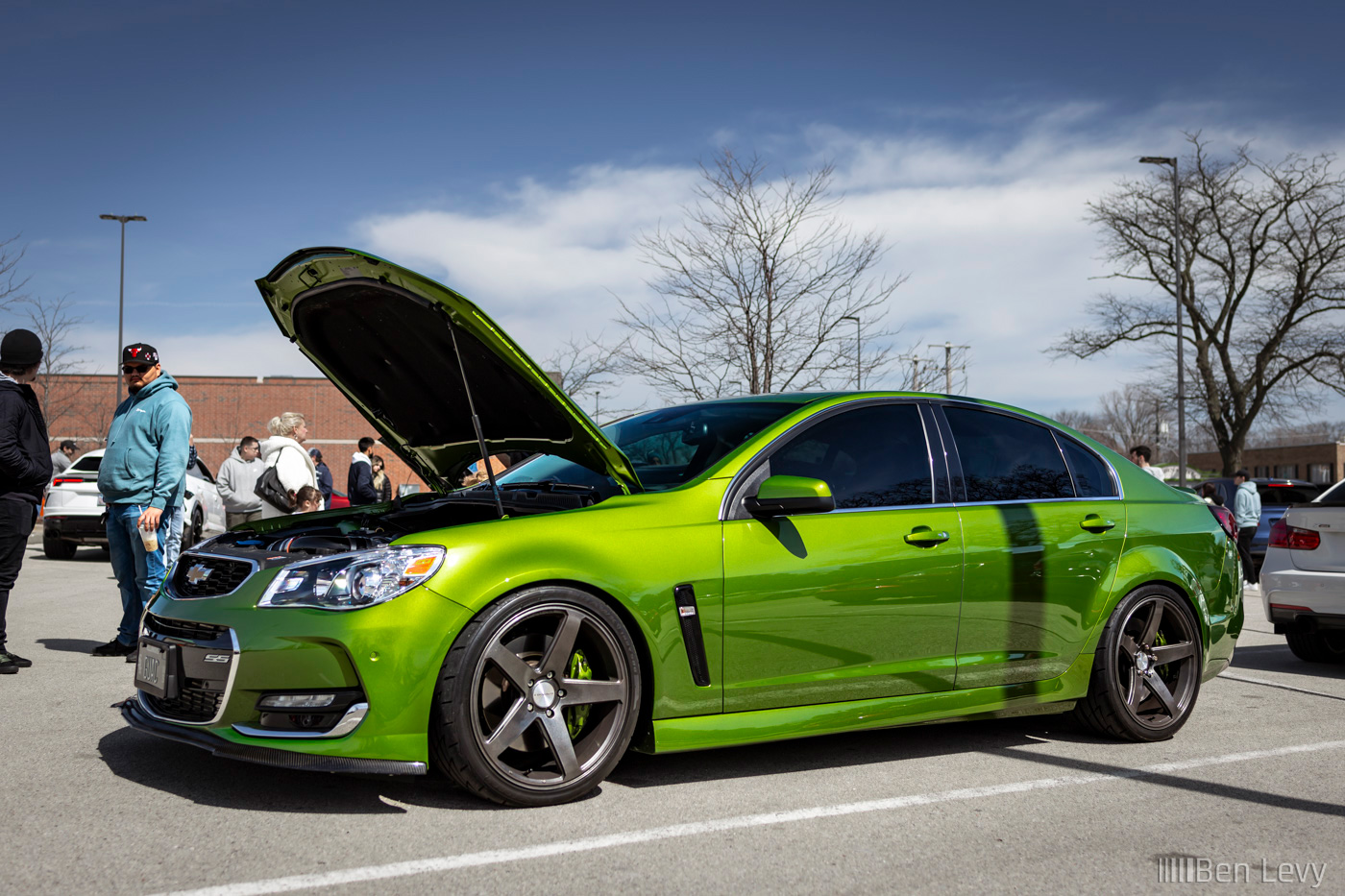 Green Chevrolet SS Sedan at Cars and Coffee