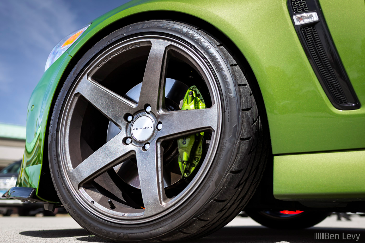 Concavo CW5 Wheel on Green Chevy SS