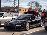 Black Acura NSX at Cars and Coffee in Western Springs