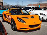 Orange Lotus Elise at Car Meet in Western Springs